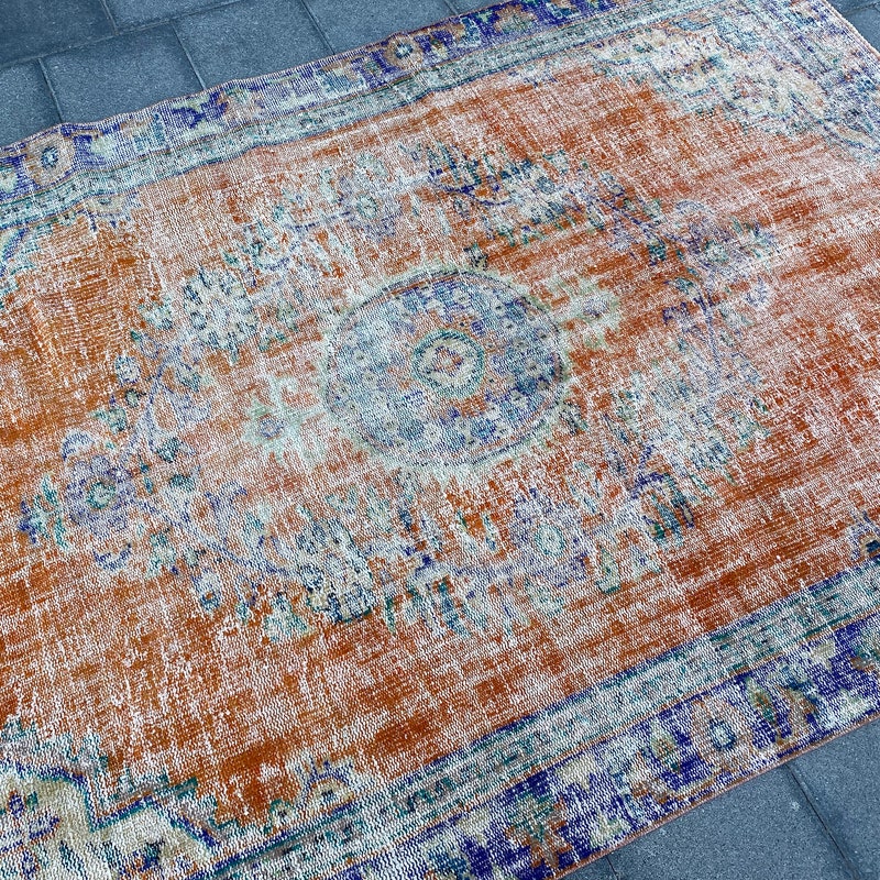 Distressed Rug - Etsy