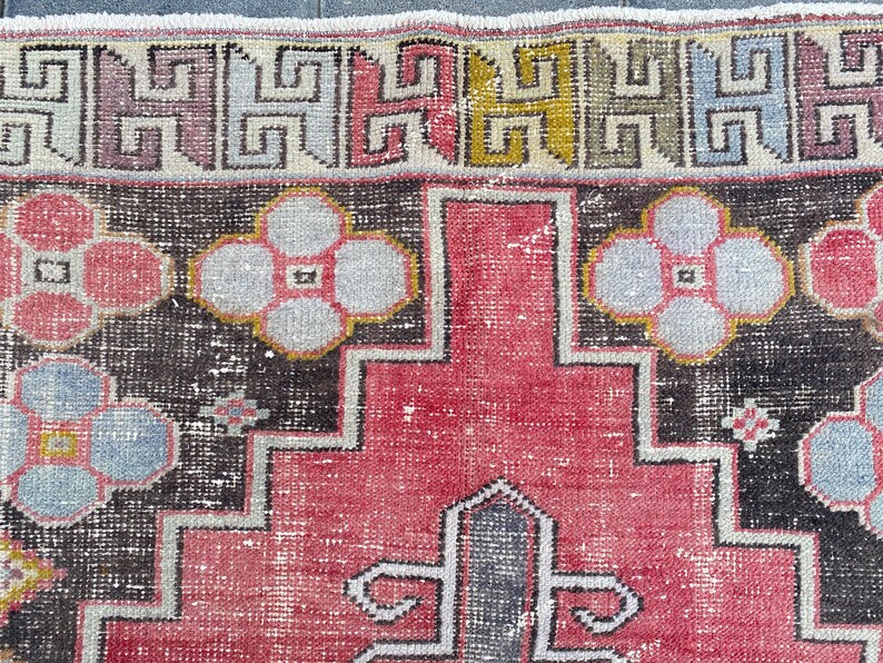 4x9 Pink Rug, 4x9 Runner Rug, 4x9 Area Rug, 4x9 Turkish Rug, 4x9 ...