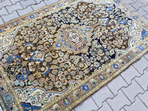 4.3x6.5 ft, Unique rug, Ethnic rug, Turkish rug, Area rug, Vintage rug, Oushak rug, Wool rug, Bohemian rug, Handmade rug, Oriental rug