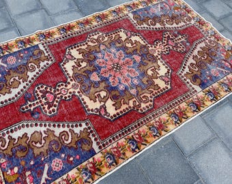 150 x 200 roter Teppich, 150 x 200 Türkischer Teppich, 150 x 200 Vintage Teppich, 150 x 200 Muted Teppich, 5x7 Oushak Teppich, Bereich Teppich, Neutraler Teppich, Antiker Teppich, 130 x 200