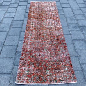 3.1 x 9.4 ft, Turkish runner rug, Oushak rug, Hallway rug, Boho decor, Oushak rug, Vintage rug, Handmade rug, Bohemian rug, Oriental rug