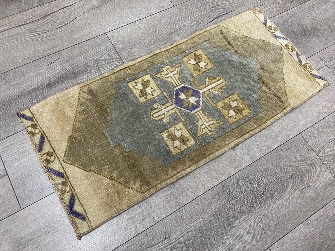 1.2 X 2.8 Ft, Pastel Rug, Antique Rug, Turkish Rug, Small Rug, Vintage ...