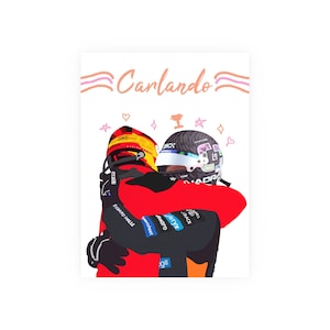 Carlando Digital Ready To Print Poster 18x24 Carlos Sainz Lando Norris 2023 Singapore Grand Prix