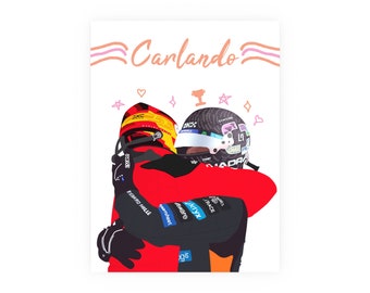 Carlando Digital Ready To Print Poster 18x24 Carlos Sainz Lando Norris 2023 Singapore Grand Prix