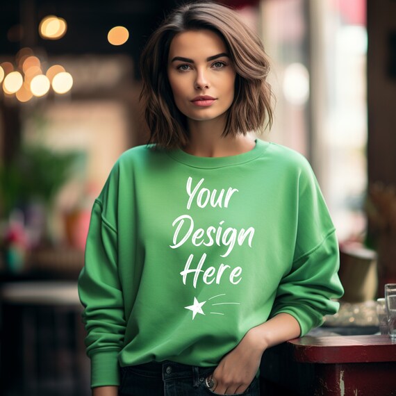 gildan forest green long sleeve