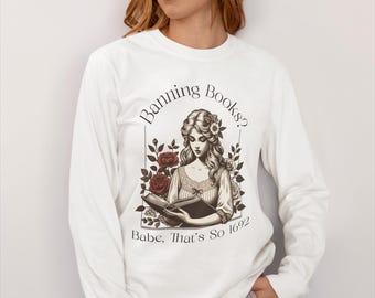 Babe-sweater uit Banning Books: op Salem Witch Trials geïnspireerde literaire kleding