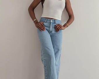 Tall Women's Light Wash 100% Cotton Jeans