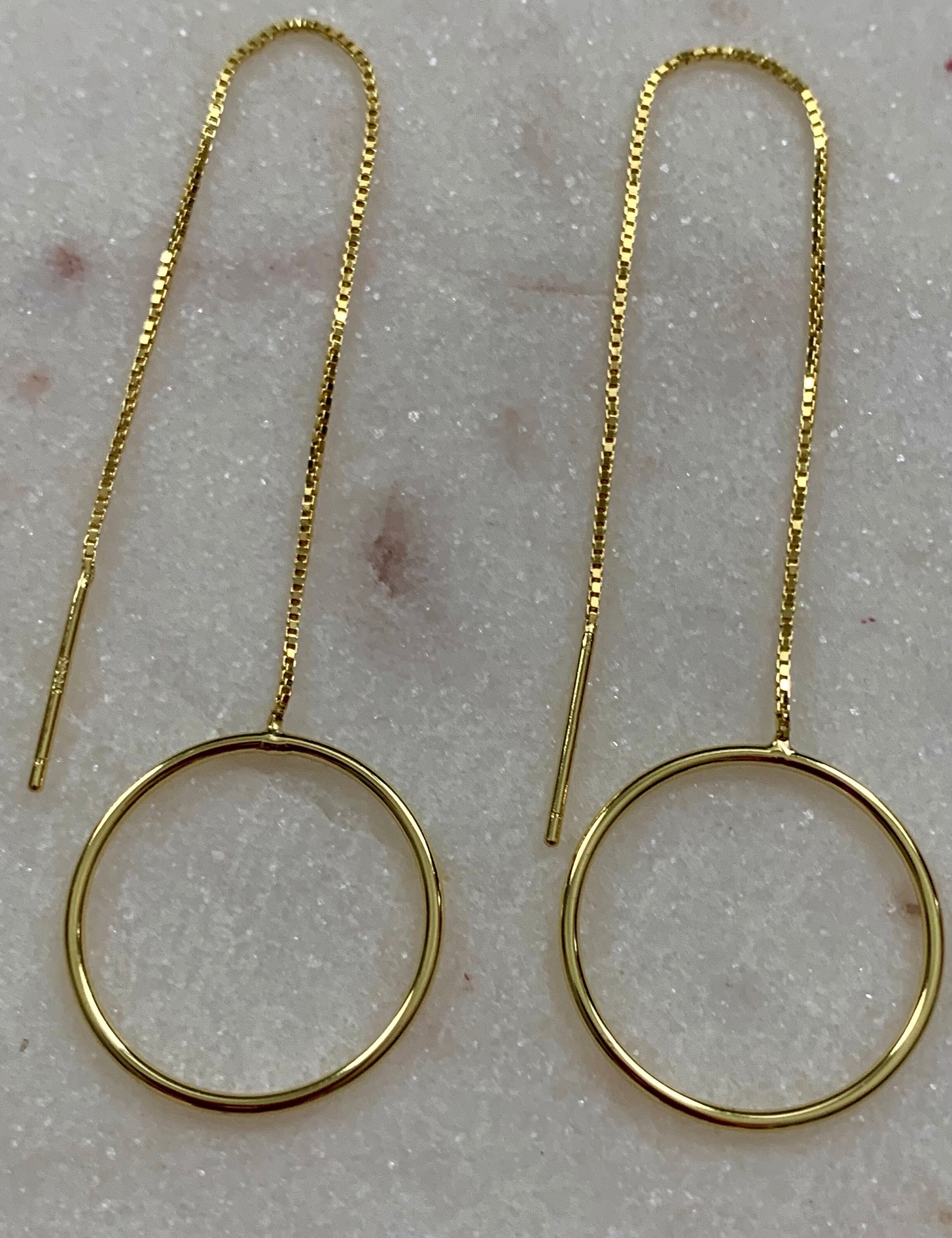 HH Selena Fine Threader Earrings- 18K Gold Vermeil