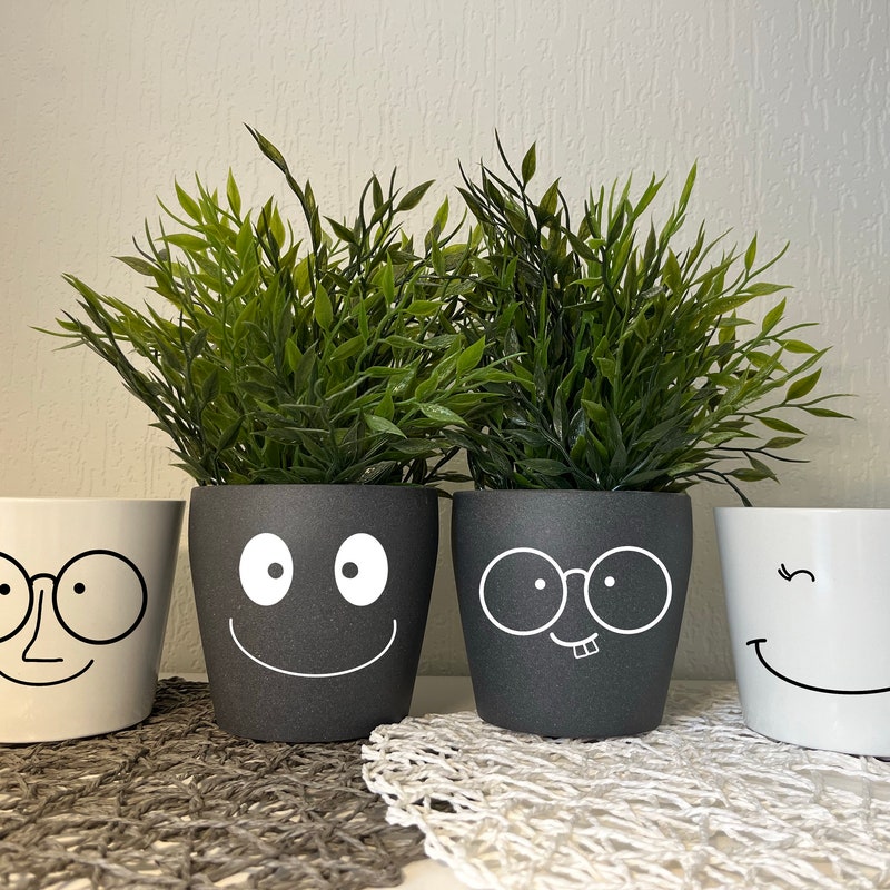 Blumentopf mit gesicht Etsy.de