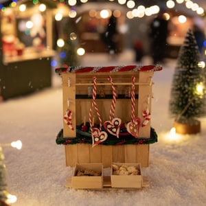 Christmas market stall for the elf | Elf door | Elf Christmas | Miniatures | Elf accessories | Miniatures for elf door image 1