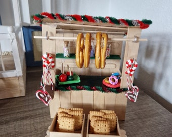 Weihnachtsmarktstand für den Wichtel, Wichteltür, Wichtelzubehör, Wichtelweihnacht, Miniaturen