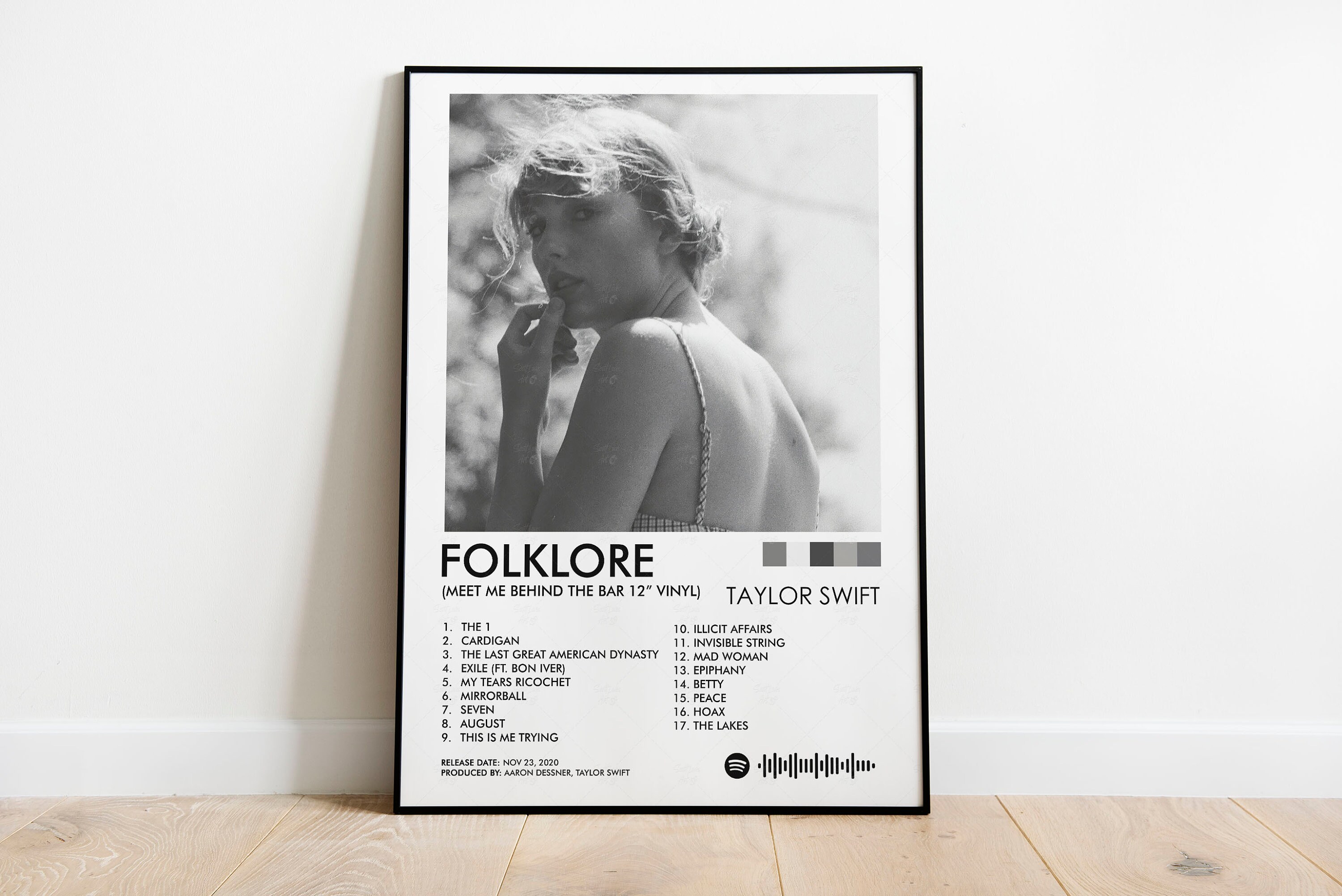 Buy Online Folklore by Taylor Swift Album Poster – thepostercorner