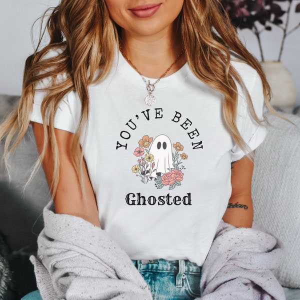 Fun Ghost tshirt, Cute Halloween woman shirt, men friend gift tee, Unique clever spooky sweatshirt, Trendy humor Holiday, fall season ghaul