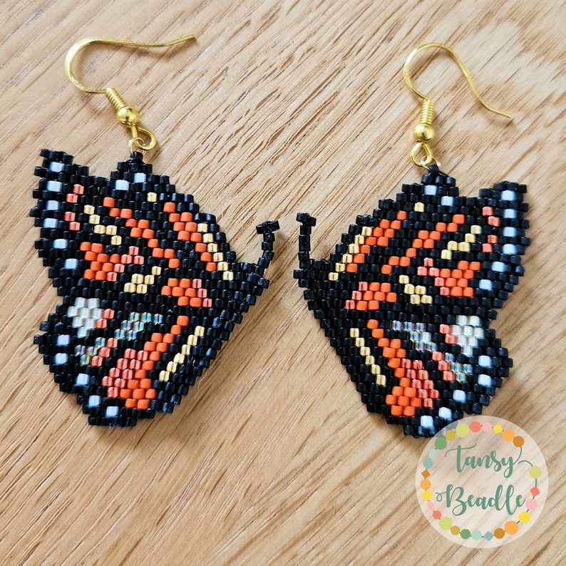 Orange Monarch Butterfly Dangle Earrings - Acrylic Insect Charm Jewelry For Women, Spring & Summer Accessory Gift - View #12