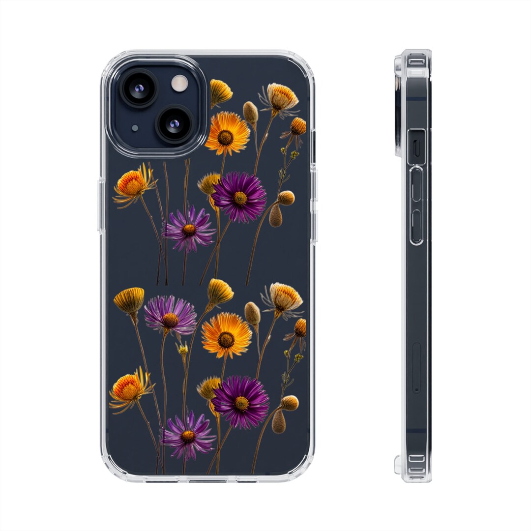 Pressed Flowers iPhone 13 Clear Case Etsy
