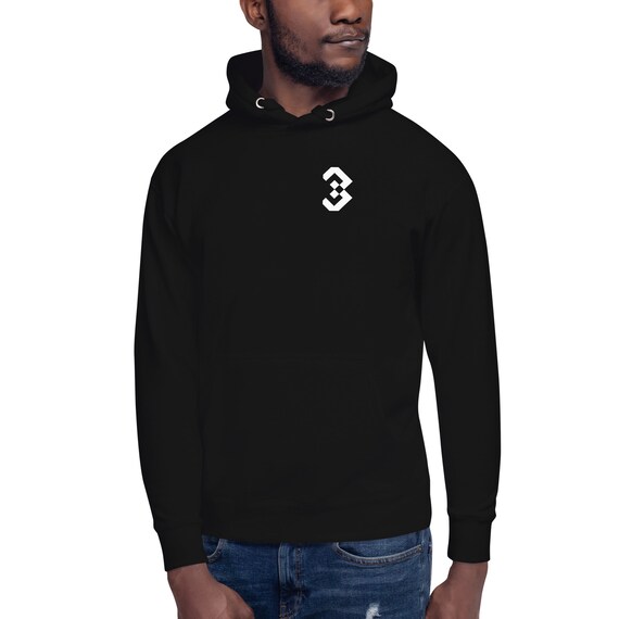 Black fitted hoodie sale
