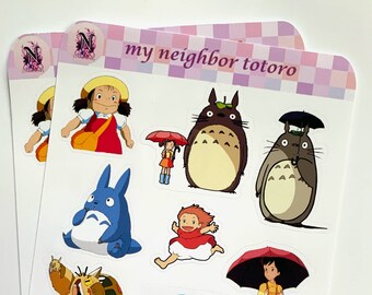 Mi vecino Totoro pegatina/ anime/manga/pegatina de computadora portátil/álbum de recortes/pegatina de diario/pegatina de iPad/vinilo/pegatina impermeable