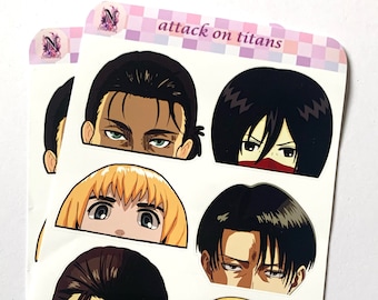 Attack on Titan Peeker/Anime Sticker/Vinyl Waterproof/Decoration/Manga Sticker