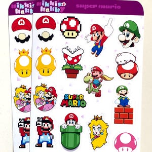 Super Mario Aufkleber | Vinyl | 11x16,5 cm | Wasserfest | Perfekt als Geschenk | Gästebuch | Federmäppchen | Handy | Laptops und vieles MEHR...