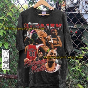 WHITE “The G.O.A.T” DENNIS RODMAN AUTHENTIC SCREEN PRINTED GRAPHIC T-SHIRT