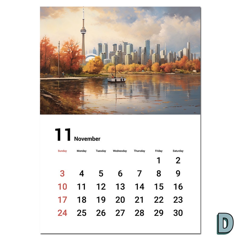 2024 Monthly Print Calendar, 2024 Travel Calendar, Monthly Planner