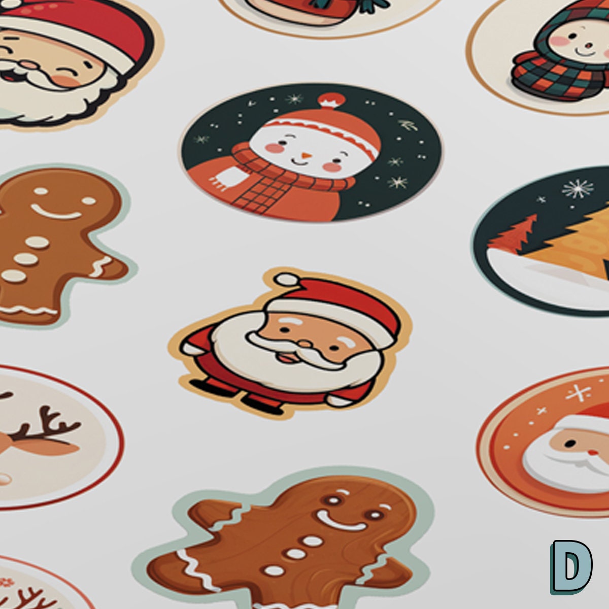 40 Pack PRINTABLE Christmas Sticker - Il Fullxfull.5304861344 Ccvb 