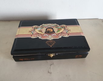My Father Cigars, Big Size Empty Wooden Cigar Box. Collectible Storage Case, Rustic Decor. Hand Made in Nicaragua. 28 X 19 X 6.5 cm