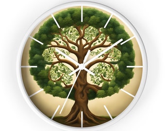 Tree of Life Wall Clock: Silent Spiritual Wall Art