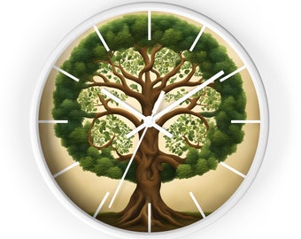 Analog | Tree of Life Wall Clock | Silent Wall Clock | Natural Wall Clock | Wall Clocks Unique | Wall clock | Spiritual Wall Clock| Wall Art