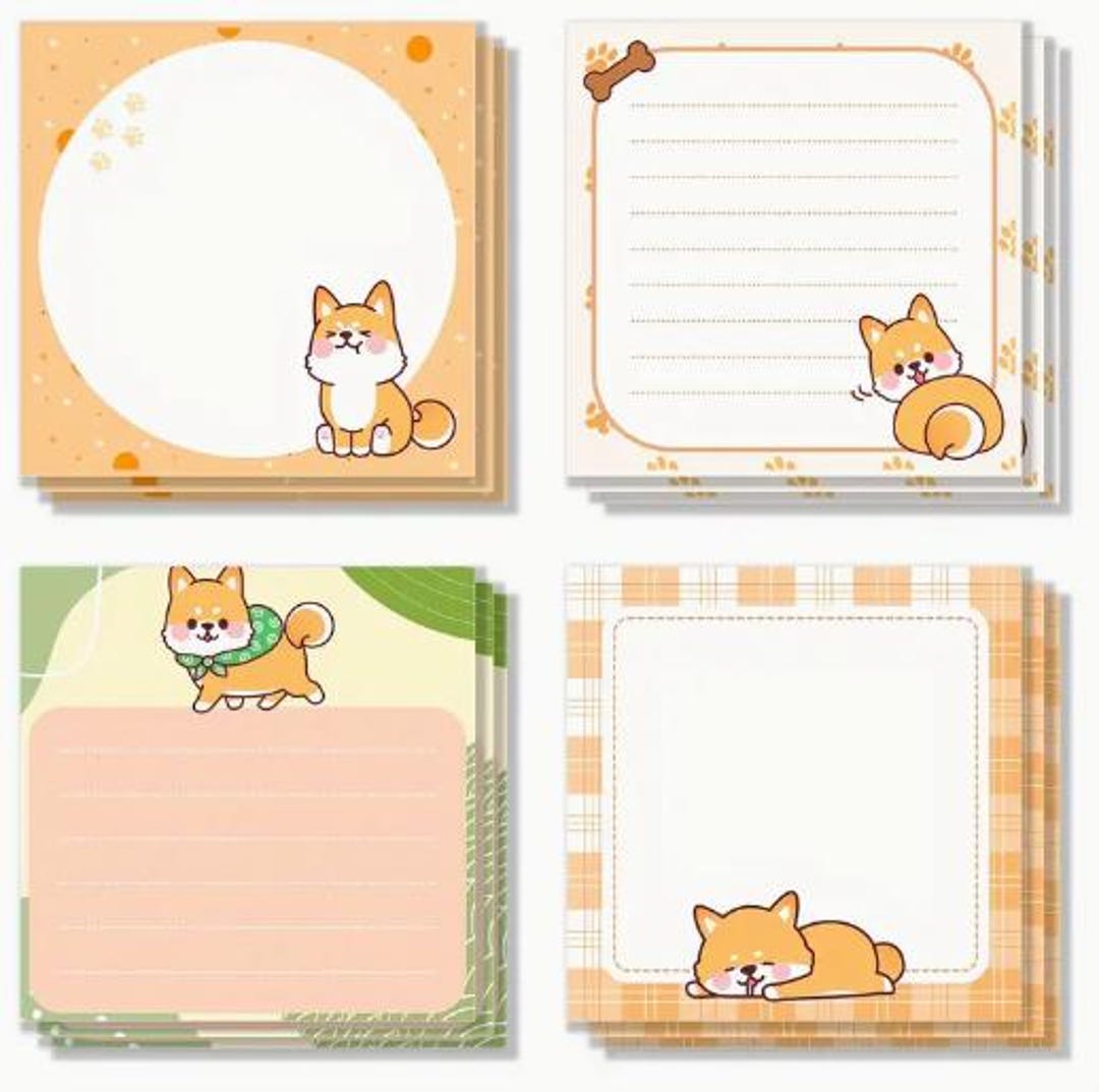 Editable Corgi Notes Corgi Dog Themed Sticky Notes - Etsy