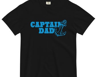 Kapitän Papa T-Shirt | Maritimes Vatertags-Shirt | Geschenk für Bootsliebhaber mit Ankerdesign