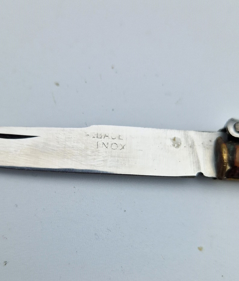 Pocket knife Spain navaja ALBACETE, vintage, rare, collectible, handmade 1950 image 8