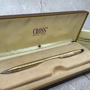 Rare stylo à bille Jumbo Ballpint Cross Century CLASSIC Fountain 1/20 or 10k.