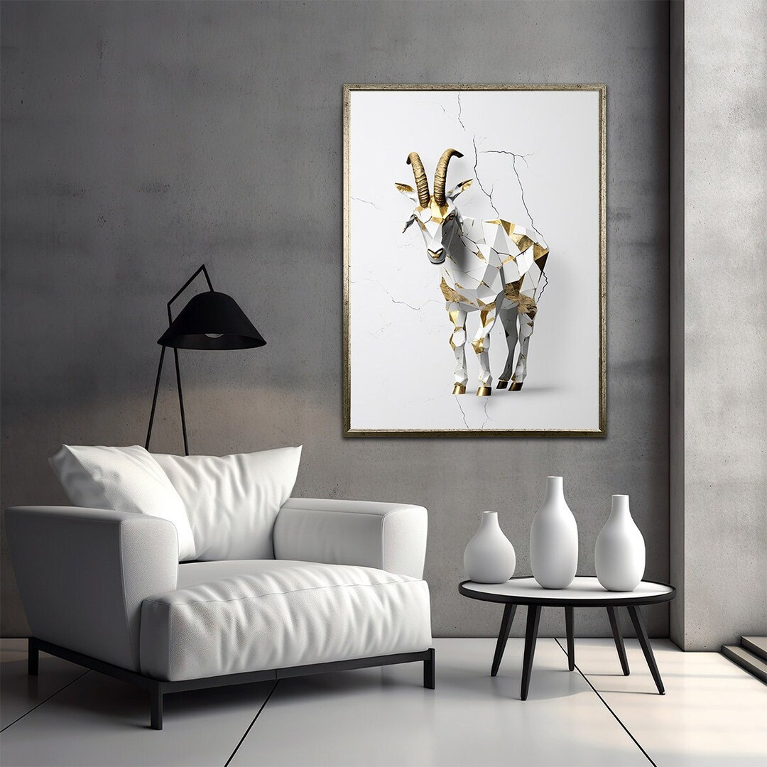 Goat Wall Art, Festive Home Decor, Push Present, Funky Home Decor, Bff Birthday Present, Tiny