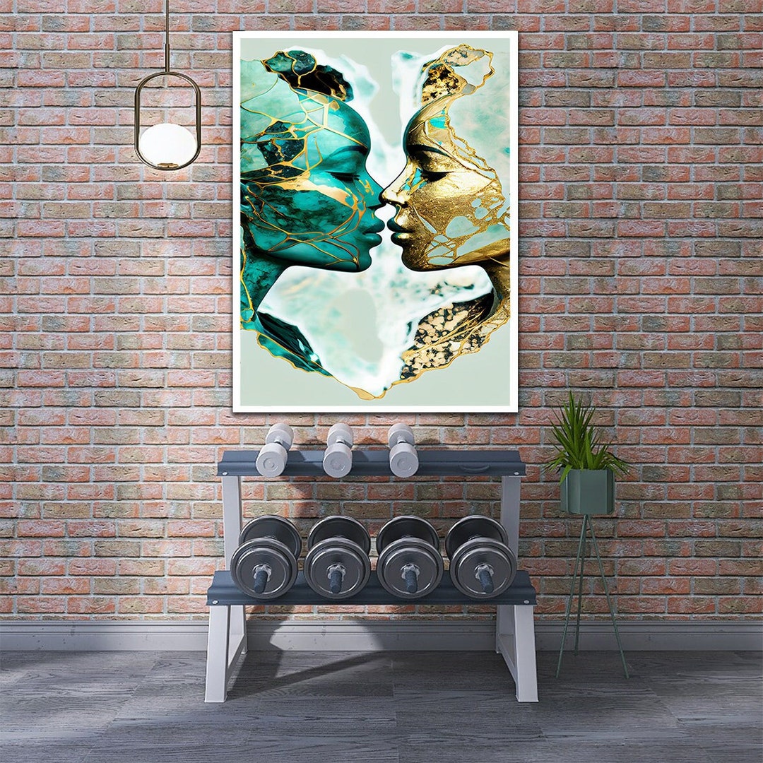 Lovers Canvas Print Romantic Wall Art Love Painting Wedding - Etsy