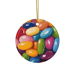 Jelly Beans Ceramic Ornament Jelly Bean Lover Ornament Easter Ornament Easter Decor Candy Ornament Easter Jelly Beans Easter Basket Gift