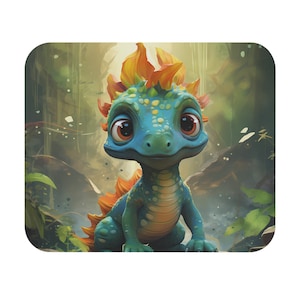 Dinosaur Mouse Pad (Rectangle) Dinosaur Lover Mouse Pad Student Mouse Pad Gift for Student Dinosaur Gift Gamer Mouse Pad Dinosaur Decor
