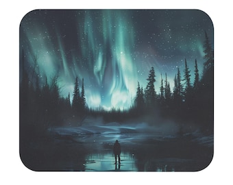 Northern Lights Mouse Pad, Aurora Borealis Mouse Pad, Northern Lights Lover, Aurora Borealis Lover, Home Office Mouse Pad