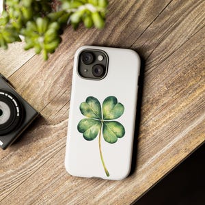Four Leaf Clover Phone Case Shamrock Phone Case Green Clover Phone Case St. Patrick&#39;s Day Phone Case Good Luck Phone Case Gift for Her