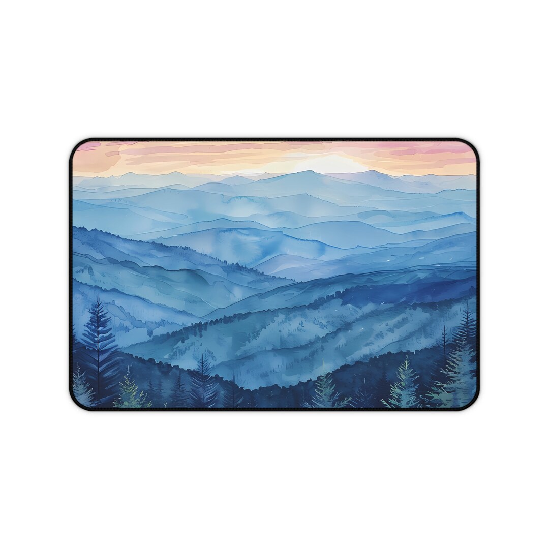 Blue Ridge Mountain Sunrise Desk Mat Blue Ridge Sunrise Desk Mat Blue ...