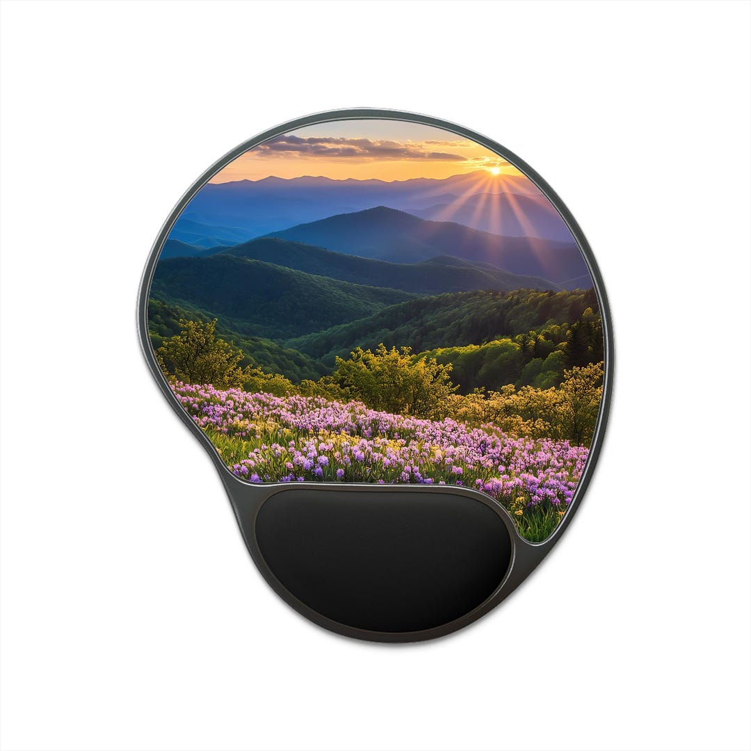 Blue Ridge Mountain Sunrise Mouse Pad With Wrist Rest Mouse Pad for ...