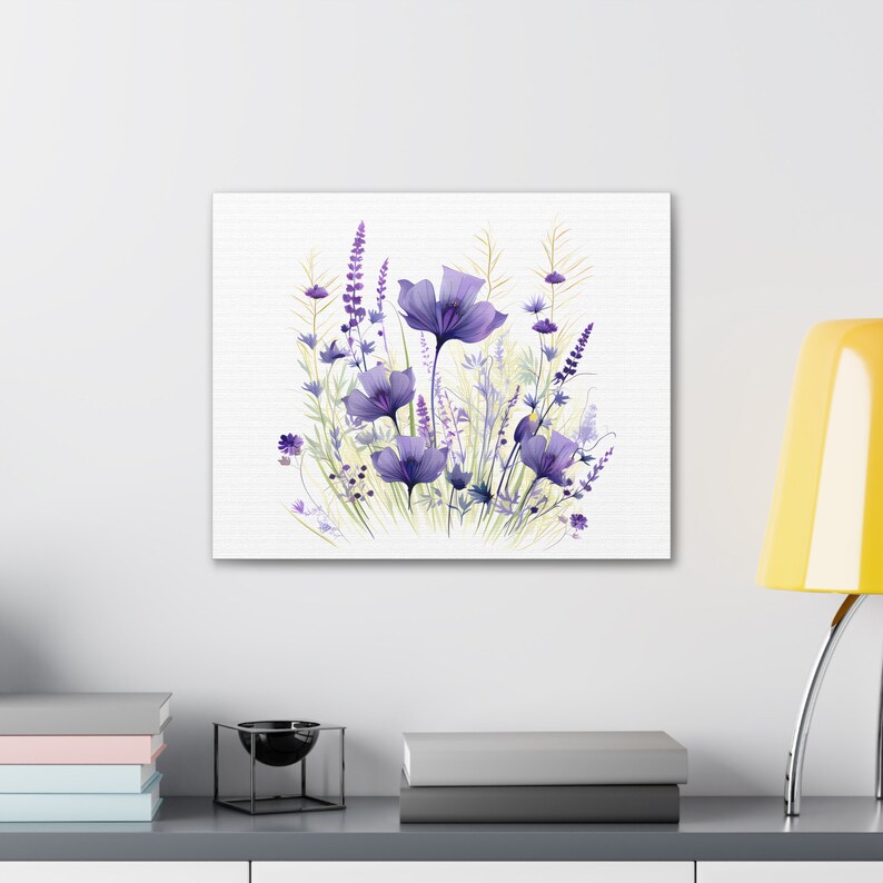 Purple Wildflower Canvas Gallery Wraps Purple Wildflower Wall Art