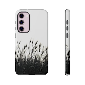 Black Grass Phone Case, IPhone Phone Cases, Samsumg Phone Cases, Black Grasses Phone Case, Black and White Phone Case, Botanical Phone Case