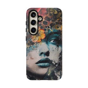 Girl Collage Phone Case Collage of Girl and Flowers Phone Case Floral Girl Collage Phone Case Gift for Her Phone Case for Her