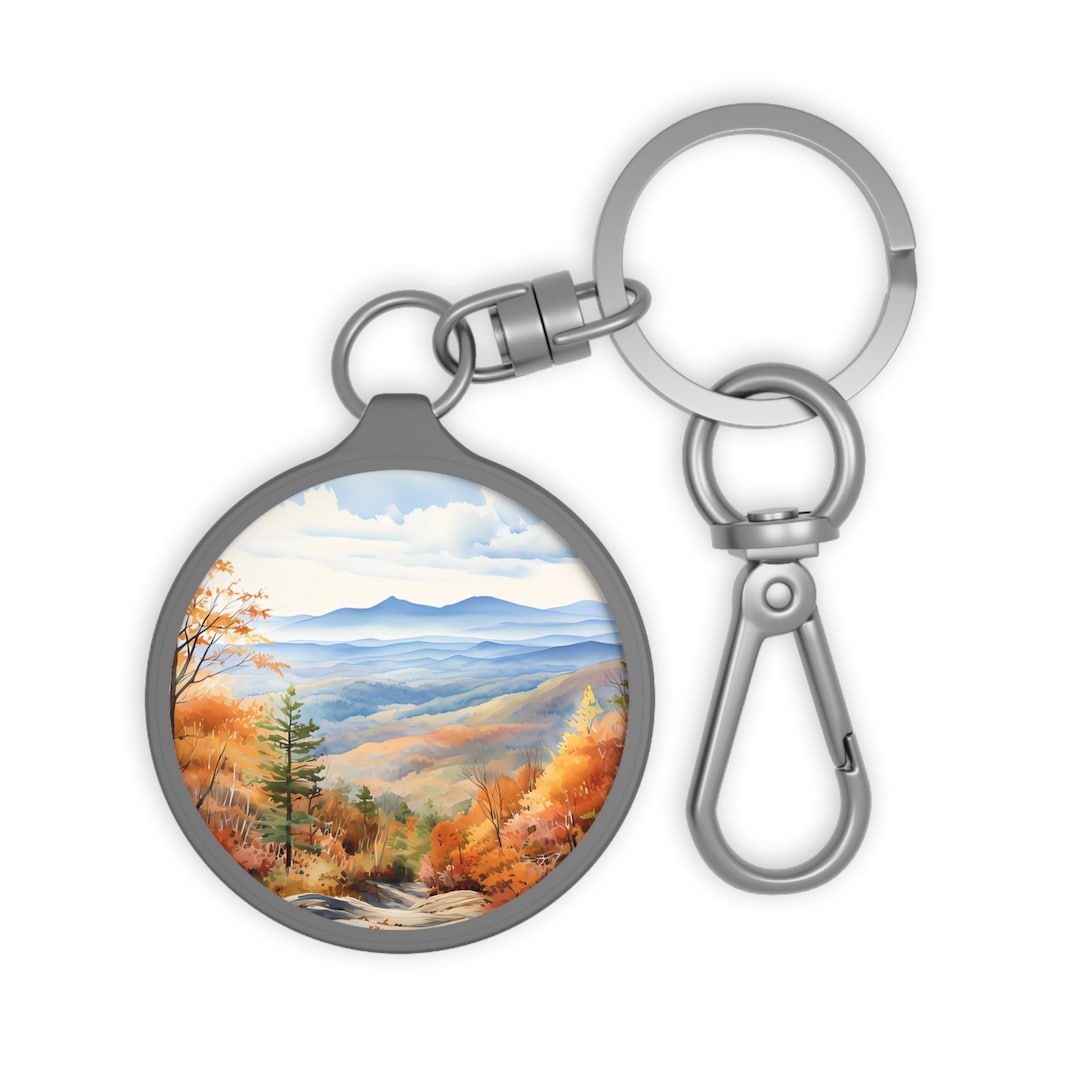 Blue Ridge Mountains in the Fall Keyring Blue Ridge Mountains Etsy