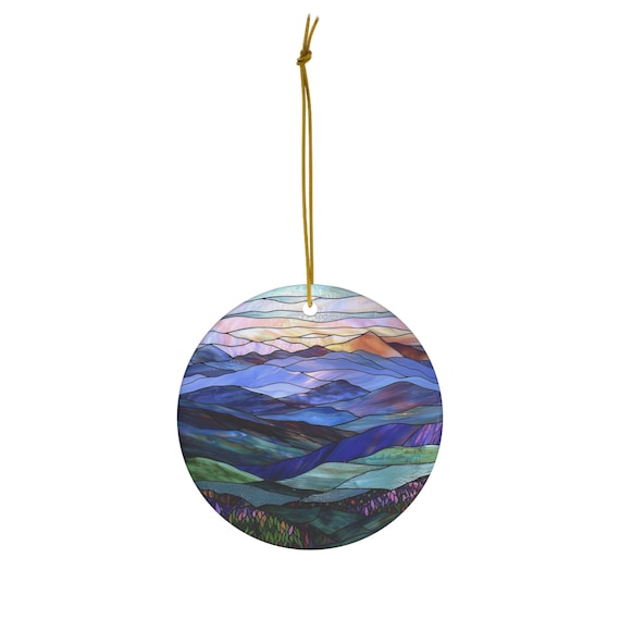 Blue Ridge Mountain Ceramic Ornament Blue Ridge Mountain Lover Ornament Blue Ridge Mountain Lover Gift for Christmas Ornament for Friend