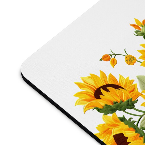 Mouse Pad With Non-slip Rubber Base, Gaming Mouse Pad For Wireless Mouse Computers Laptop Office 8 3x9 8 In Starry Sky Sunflower Butterfly