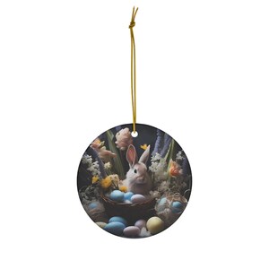 Easter Ceramic Ornament Easter Bunny Ornament Easter Ornament Easter Bunny Decor Easter Decoration Easter Bunny Decoration Easter Decor