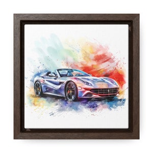 Square Sports Car Gallery Canvas Wraps Race Car Wall Art Car Art Sporty