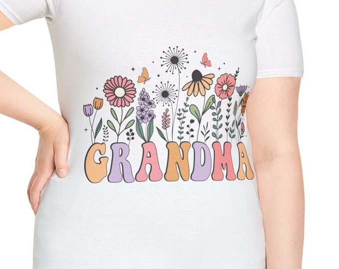 Floral Grandma Art Print - Pastel Flower Illustration - Sweet Gift for Grandma's Birthday & Mother's Day